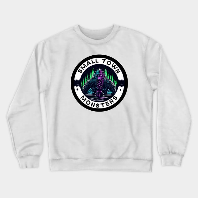 Small Town Monsters - CRYPTIDS - MOTHMAN - BIGFOOT Crewneck Sweatshirt by cloudhiker